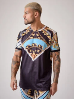 Tee-shirt Motif Baroque "Baba Collab" -Monsieur Chic Soldes Boutique tee shirt motif baroque 2010121 5