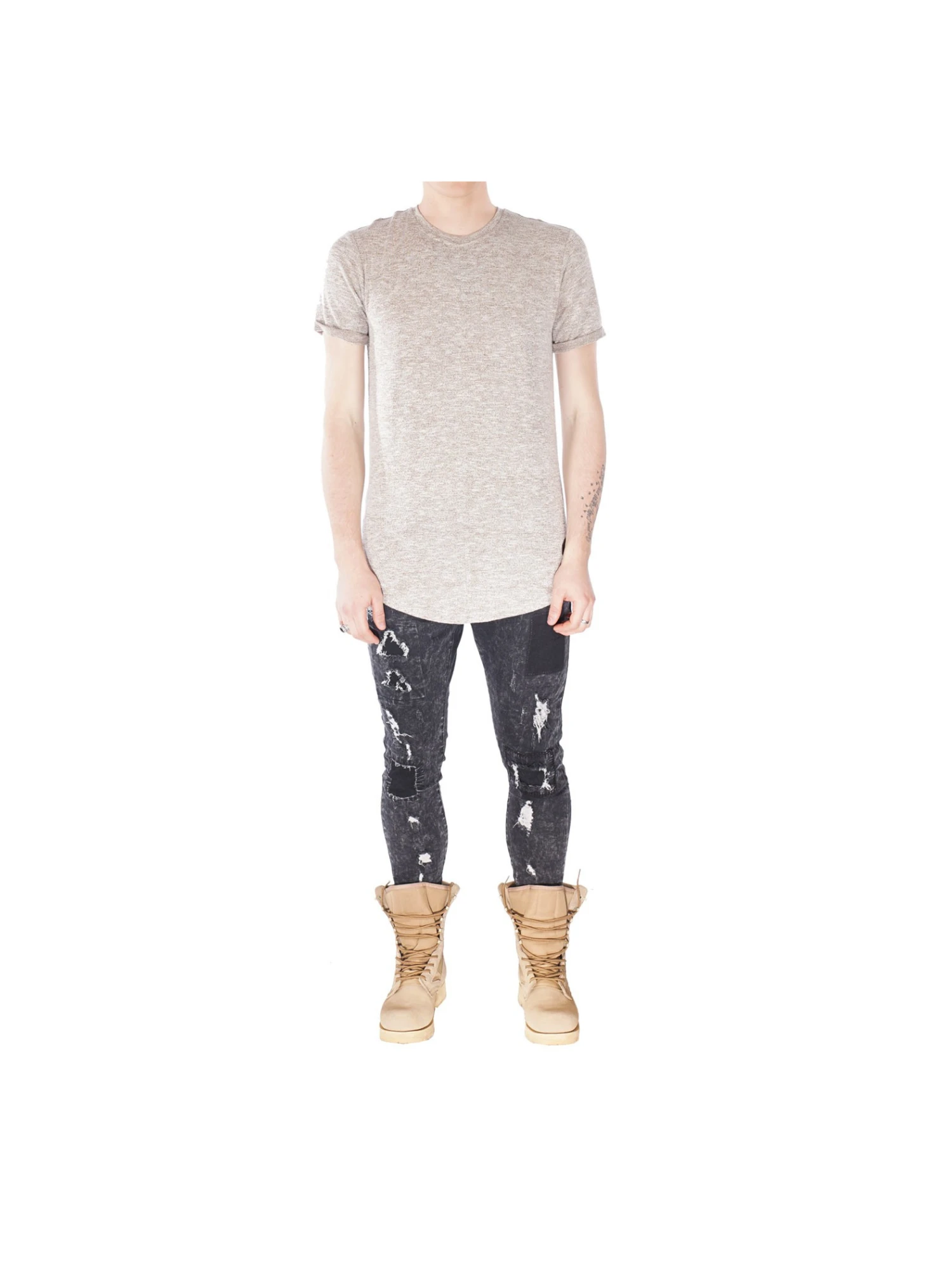 Tee Shirt Oversize Chiné 88161132 3 Tee Shirt Oversize Chiné 88161132