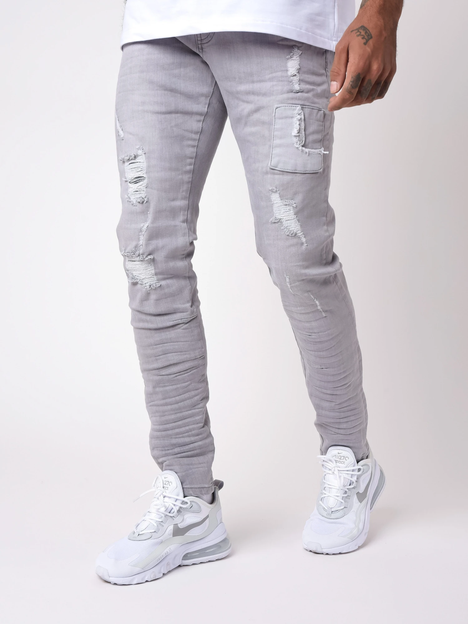 Jean Skinny Avec Empiècements Style Patch 4 Jean Skinny Avec Empiècements Style Patch – Image 2