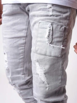 Jean Skinny Avec Empiècements Style Patch 10 Jean Skinny Avec Empiècements Style Patch -Monsieur Chic Soldes Boutique tp21001 3