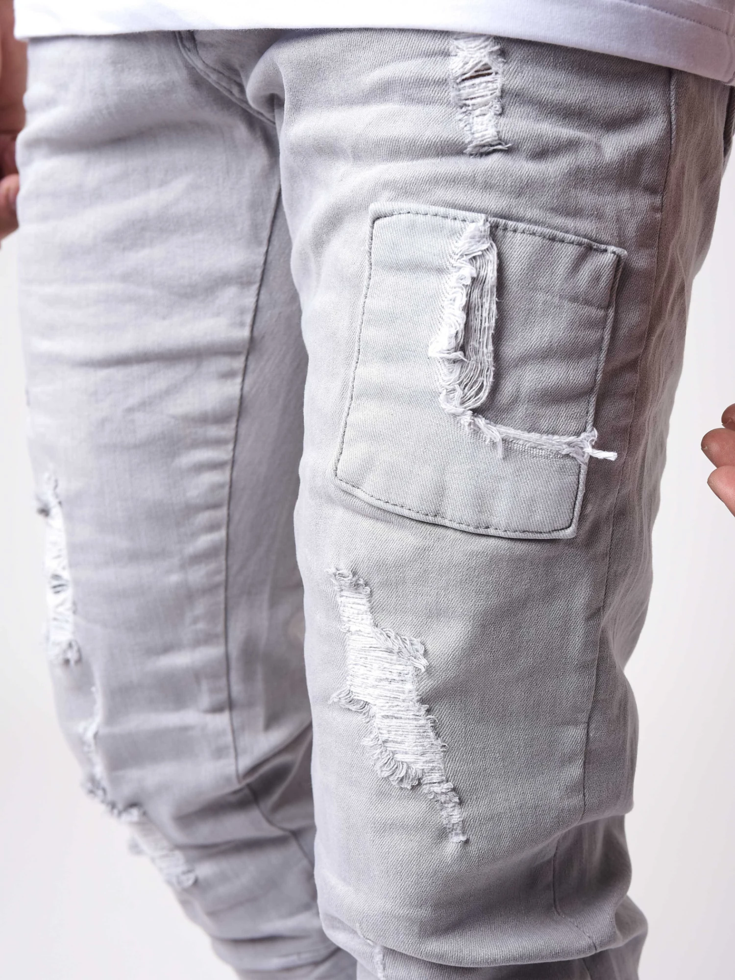 Jean Skinny Avec Empiècements Style Patch 6 Jean Skinny Avec Empiècements Style Patch – Image 4