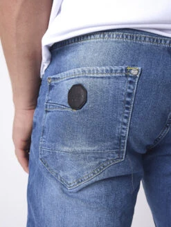 Jean Skinny Wash Bleu Effet Usé Gratté 11 Jean Skinny Wash Bleu Effet Usé Gratté -Monsieur Chic Soldes Boutique tp21006 4