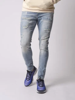 Jean Skinny Effet Usé -Monsieur Chic Soldes Boutique tp21007 2