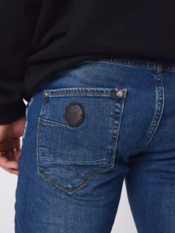 Jean Slim Bleu Effet Usé Avec Taches De Peinture 8 Jean Slim Bleu Effet Usé Avec Taches De Peinture -Monsieur Chic Soldes Boutique tp21011 1