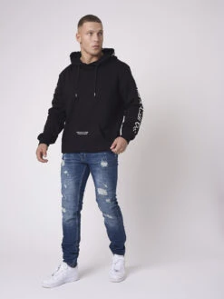 Jean Slim Bleu Effet Usé Avec Taches De Peinture 11 Jean Slim Bleu Effet Usé Avec Taches De Peinture -Monsieur Chic Soldes Boutique tp21011 4