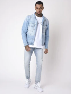 Jean Slim Basic Bleu Pâle -Monsieur Chic Soldes Boutique tp21019 2