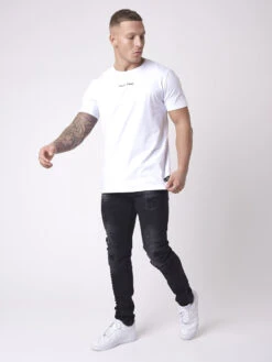 Jean Skinny Effet Délavé Et Usé Avec Trous Noir -Monsieur Chic Soldes Boutique tp21030 3