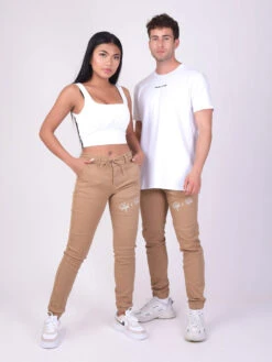 Pantalon Skinny Basic Coutures Apparentes -Monsieur Chic Soldes Boutique tp21044 2