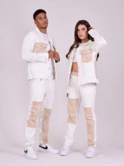 Pantalon Denim Bicolore