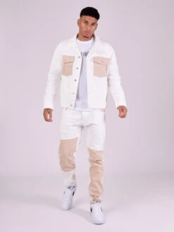 Pantalon Denim Bicolore 24 Pantalon Denim Bicolore -Monsieur Chic Soldes Boutique tu216905 8